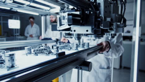 3d printing and manufacturing process in a modern facility