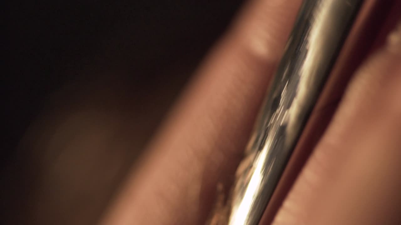 면도 칼날의 클로즈업