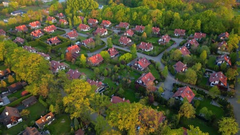 Aerial-view-of-residential-houses-at-spring