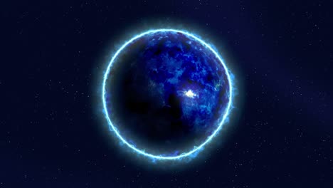 animación de bucle de luz de llama de sol fractal azul