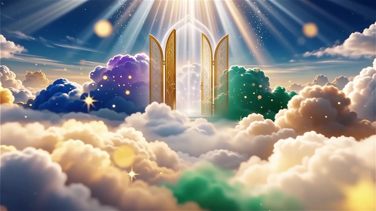 Christian Heavenly Light Worship Background