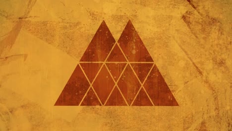 Stacked-triangle-design-against-textured-brown-background