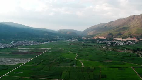 pueblo y campos en shaxi, yunnan, china.