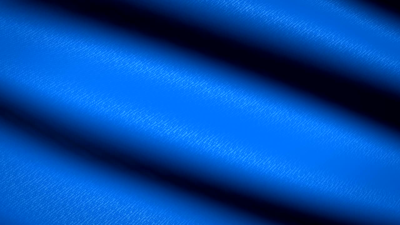 Blue Flag Waving Textile Textured Background. Seamless Loop Animation. Full Screen. Slow motion. 4K Video