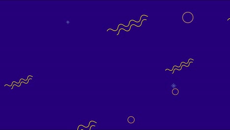 animación de fondo al estilo de color de memphis