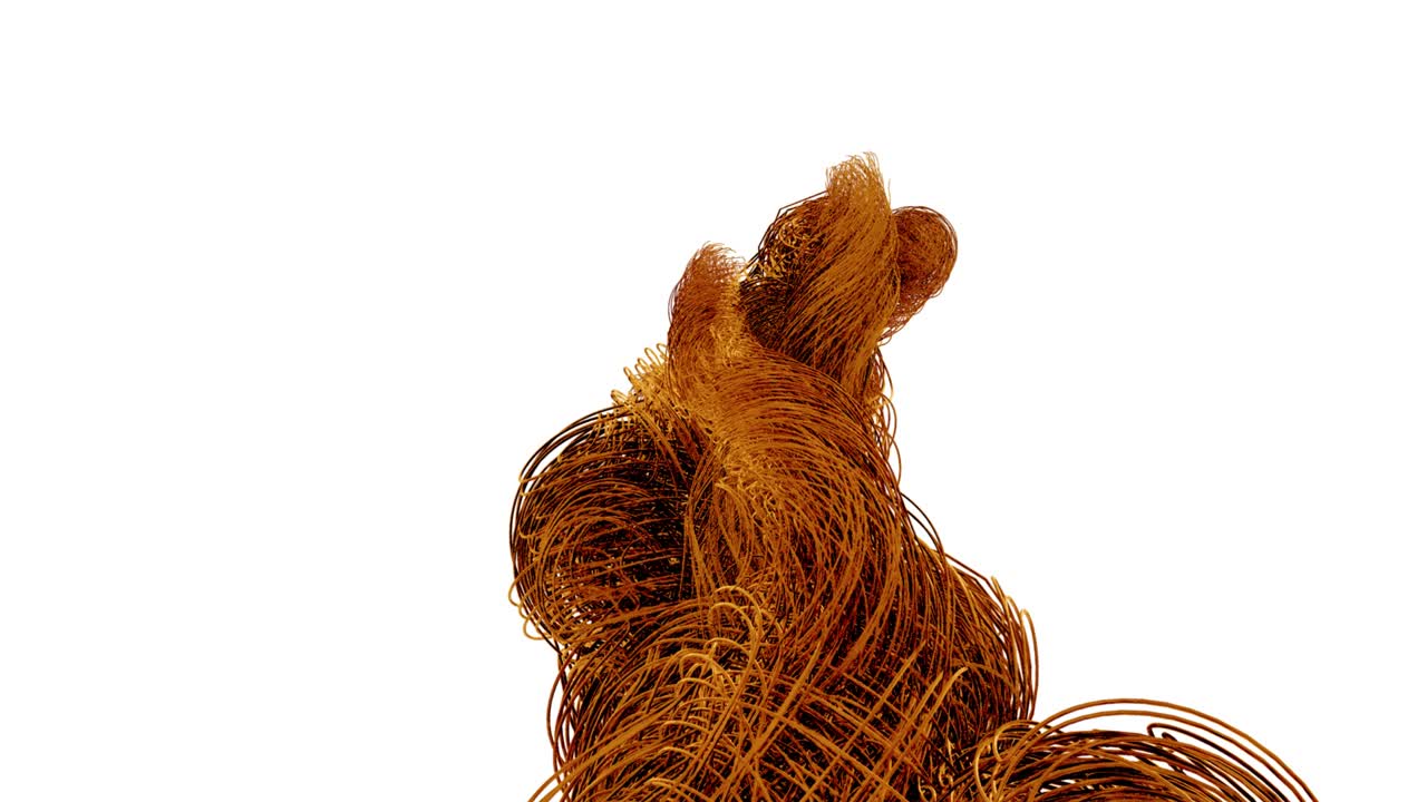 4k hilos espirales que corren hacia arriba - cable de color - cables espirales retorcidos - fibra óptica - cables de fibra óptica creciente red de líneas fondo tecnológico - cables mixtos de color y sistema de datos progresivo - red de neuronas - color naranja