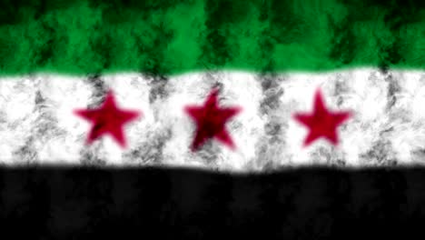animación de fondo de la bandera de siria, renderización, bucle