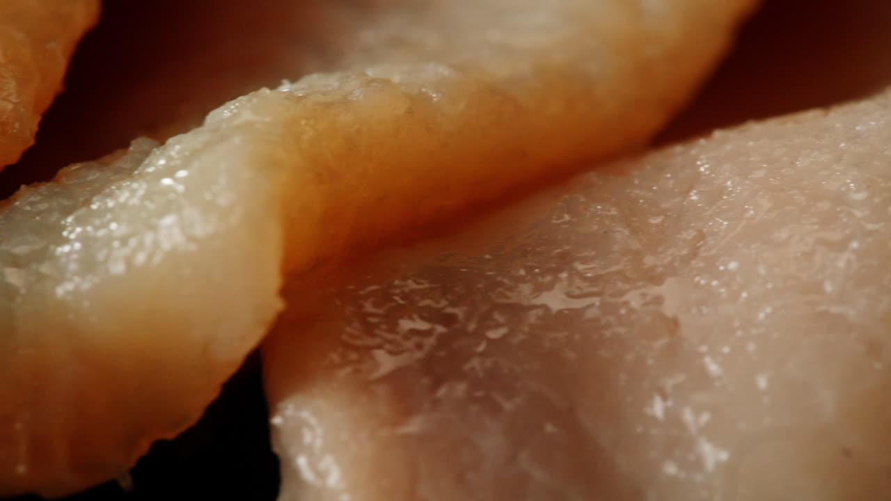 Close-up of Sliced Smoked Fish