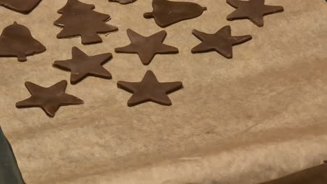 making homemade gingerbread christmas cookies