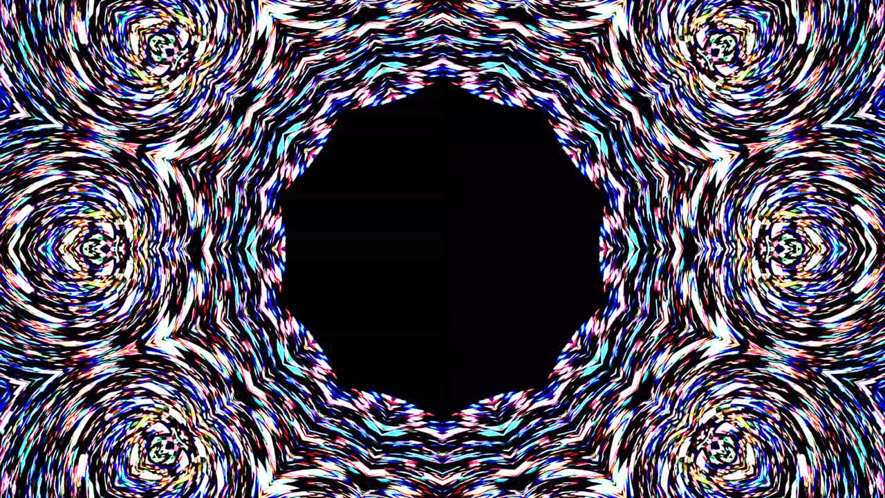 hermoso caleidoscopio abstracto que brilla, una luz radiante que regula los movimientos sutiles