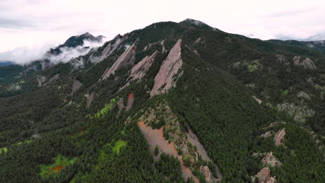 scenic and rugged flatirons of green mountain in chautauqua park, boulder