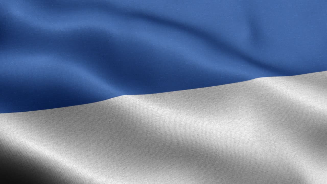 보의 발, 북 라인-베스트팔렌 - 독일 국기 - 독일 지방 발 - 독일 - 발 파동 패턴 루프 가능한 요소 - 느린 동작 촬영 발  - 루프 준비 완전 화면 발은 느린 움직임으로 흔들리고 있습니다. 현실적인 3d 애니메이션