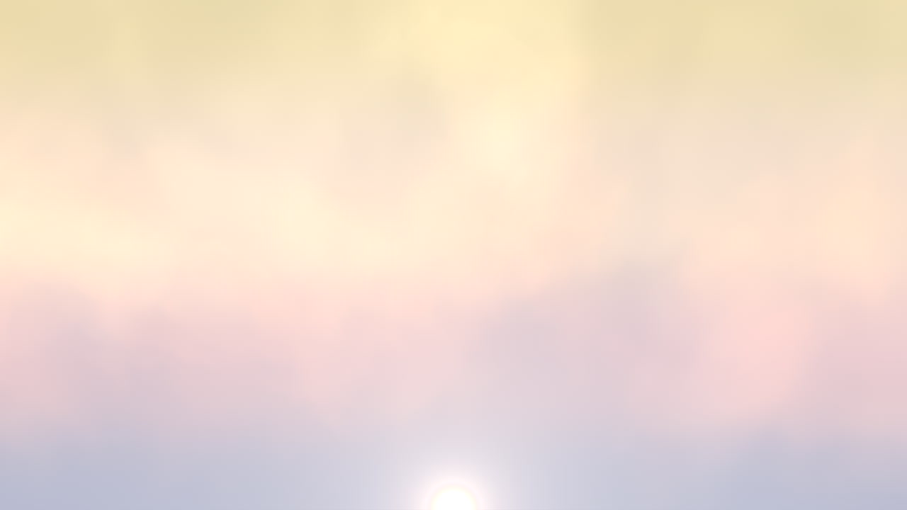 Romantic clouds with sun in sunrise sky