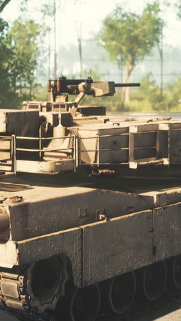 close-up of a military tank