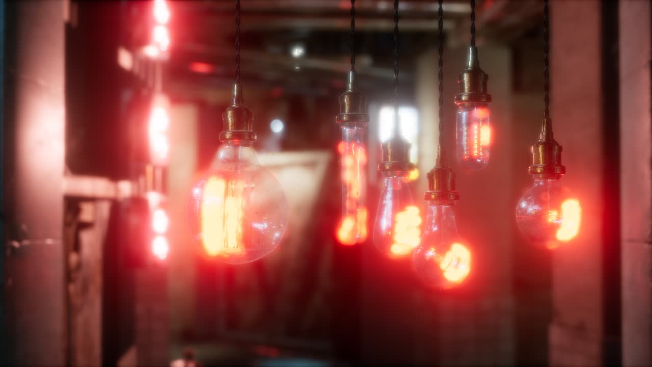 오래된 레트로 빈티지 열광 전구