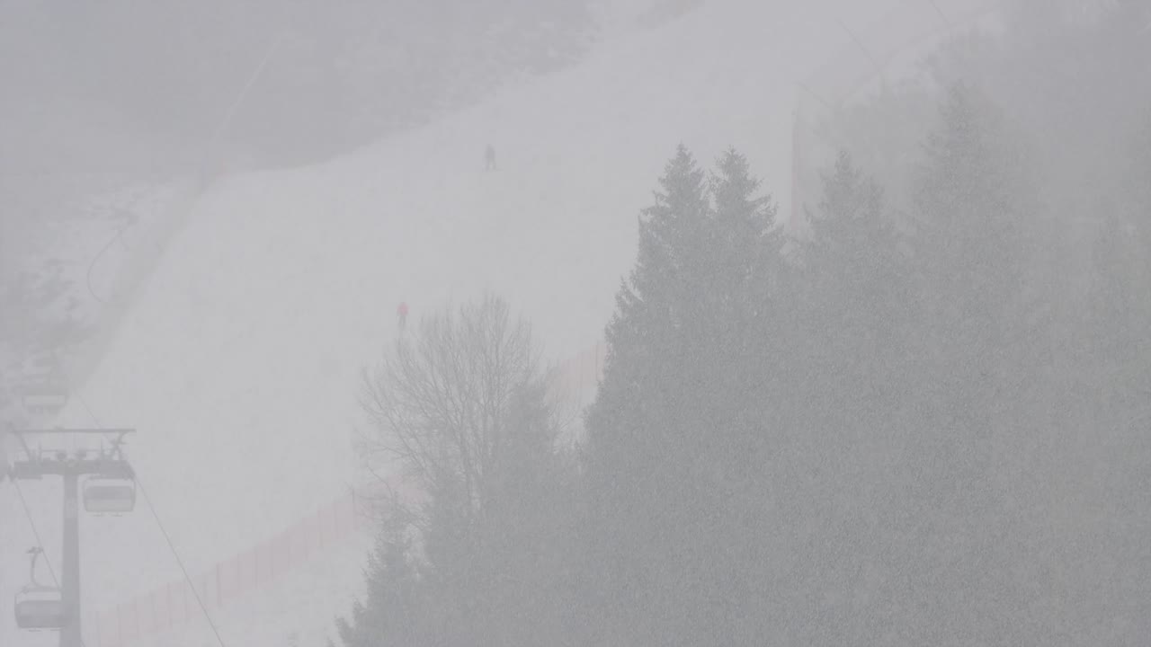 This is a large ski area that prepares Cortina 2026 in Italy. The locations are captured with a drone that shows the beauty of winter sports that combine blue sky, white snow and