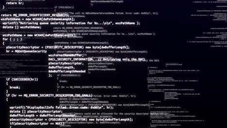 futuristic hi tech graphic interface with digital code and data loop animation abstract display with