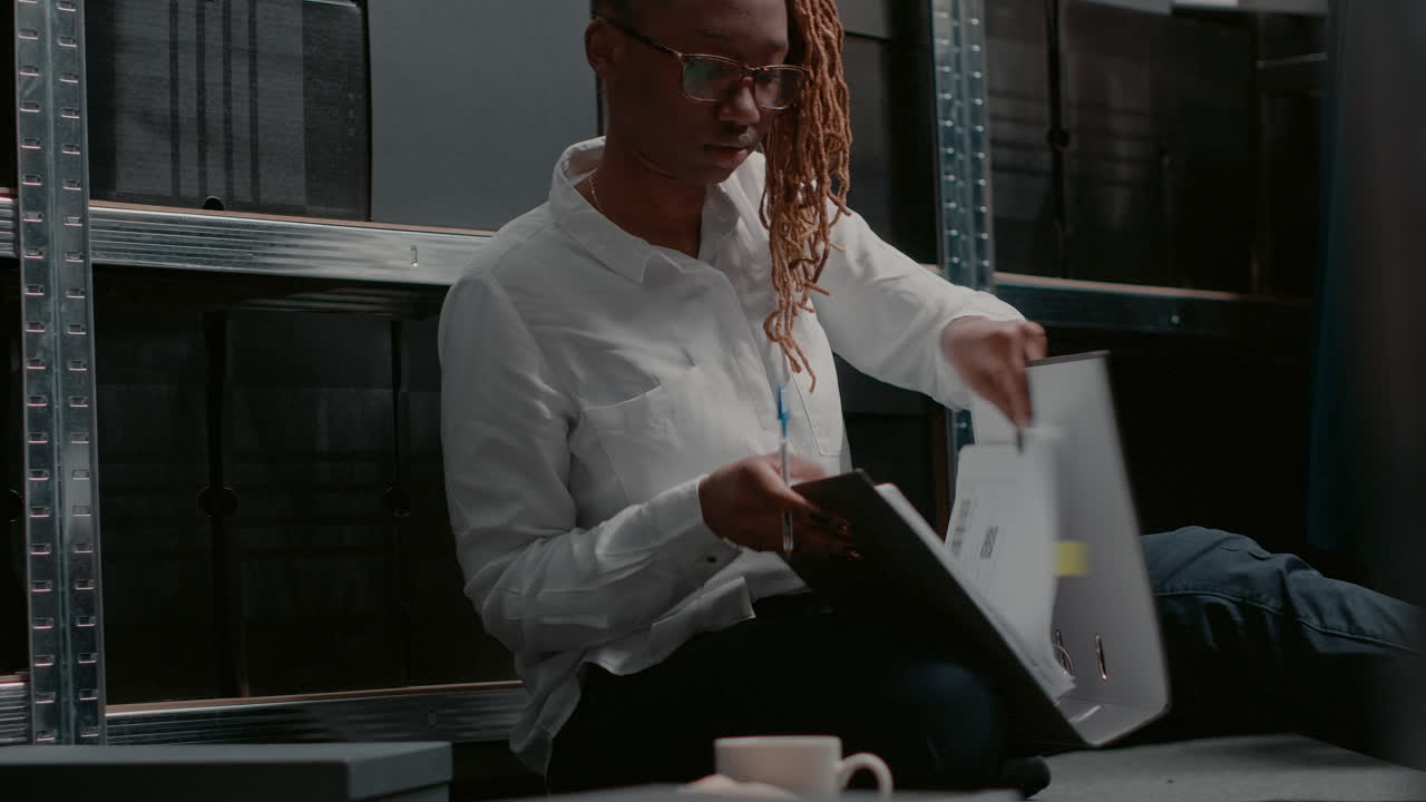 Femme travaillant dans un entrepôt