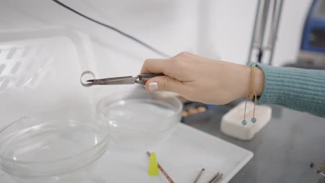 dental lab workstation with tools and materials