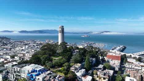 Torre-Coit-En-San-Francisco-En-California,-Estados-Unidos