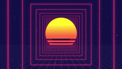 Digital-sun-and-futuristic-squares