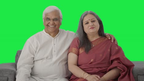 Happy-Old-Indian-couple-smiling-to-the-camera-Green-screen