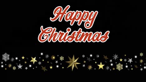 Animation-of-christmas-greetings-text-and-decorations-on-black-background