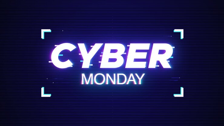 eine animation eines glitch-cyber-monday-angebotsbanners