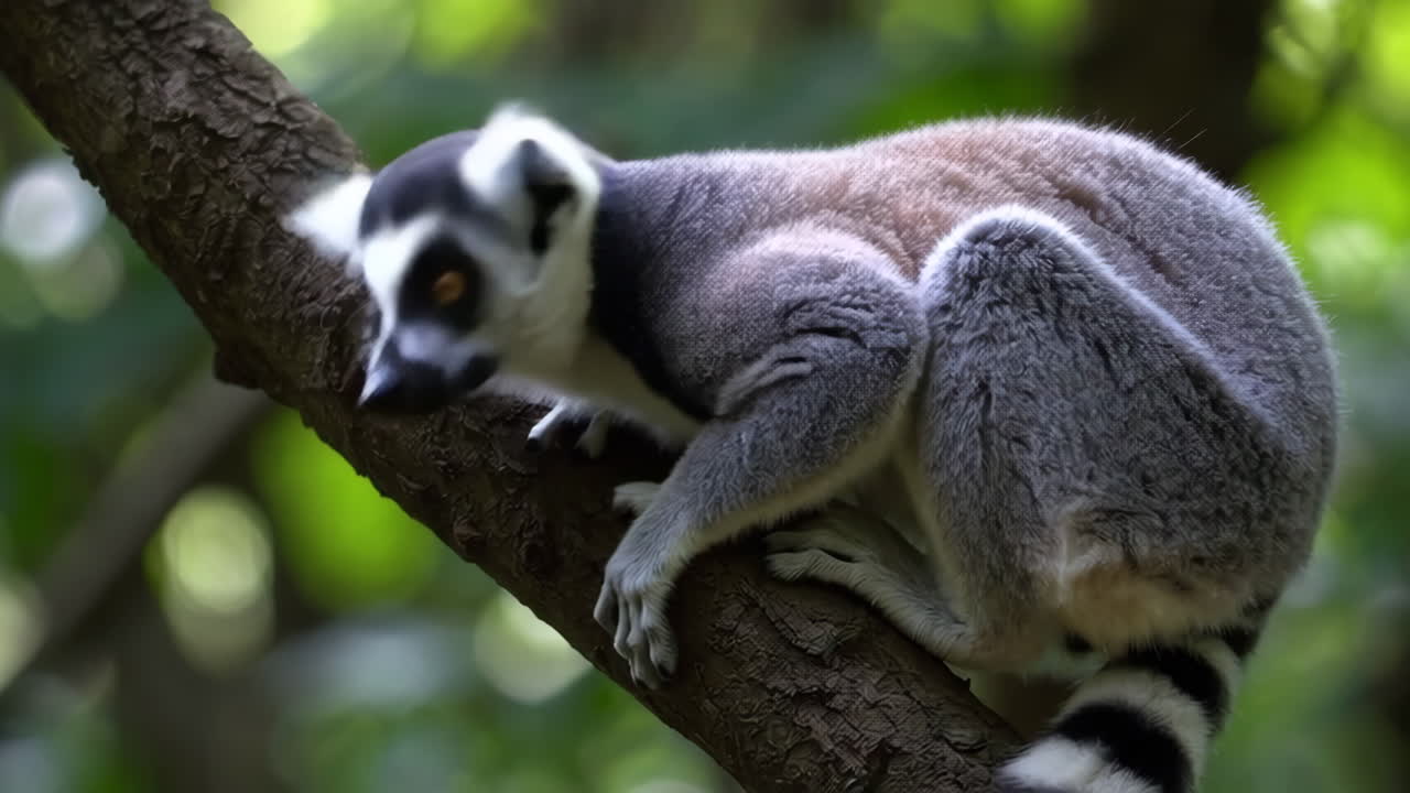 Ring-Tailed Lemur in a Tree
