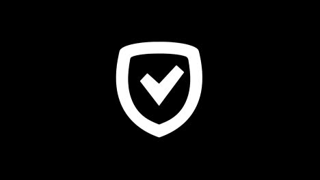 security shield icon vintage twitched bad signal animation.