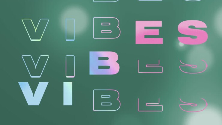 Animation of multicolored good vibes texts with lens flares over abstract background