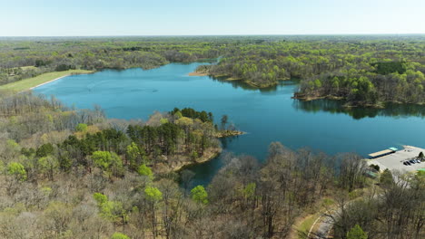 Panorama-Des-Angelsees-Glen-Springs-Im-Tipton-County,-Tennessee,-USA