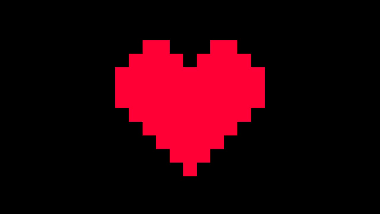 Beating Red Graphic Heart Icon. HD animation loop, can be used for Valentines or Mothers Day