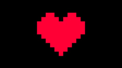 beating red graphic heart icon. hd animation loop, can be used for valentines or mothers day