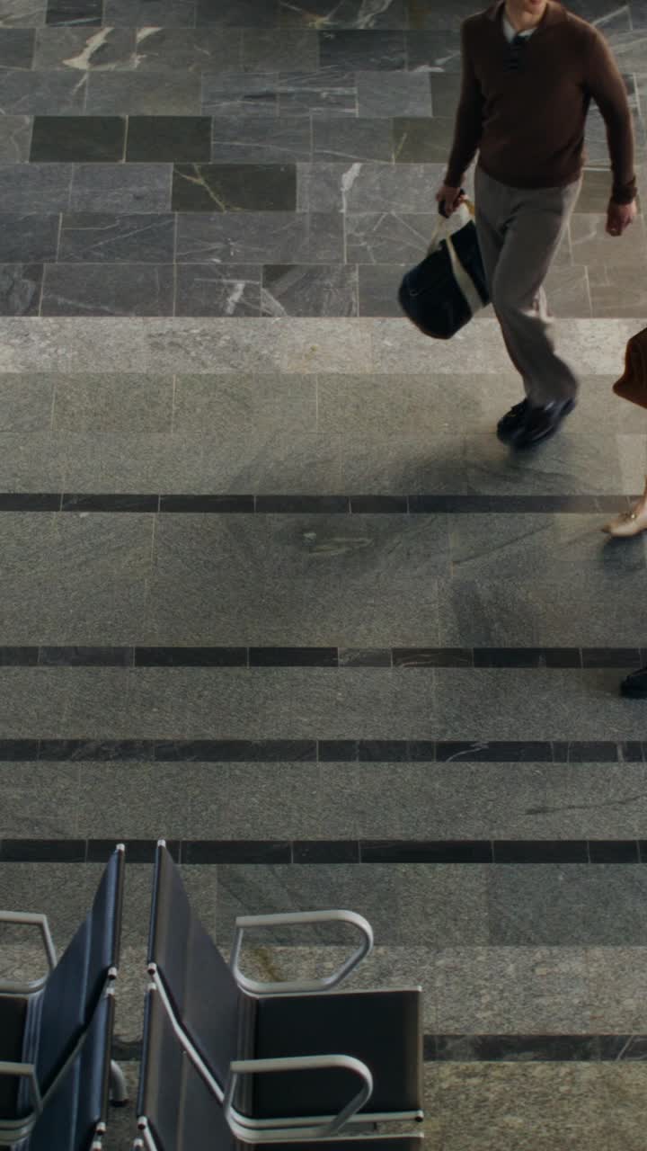 Airport Terminal Waiting Area with People