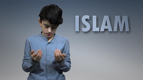 muslim boy praying