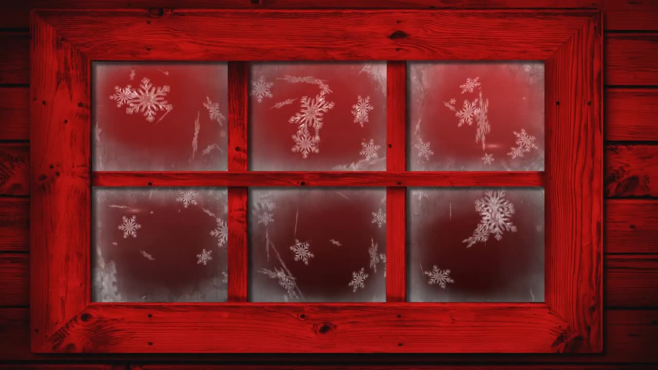 창문 을 통해 볼 수 있는 겨울 풍경