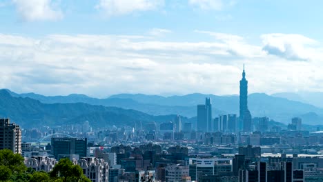 el lapso de tiempo de 4k: el horizonte de taiwán