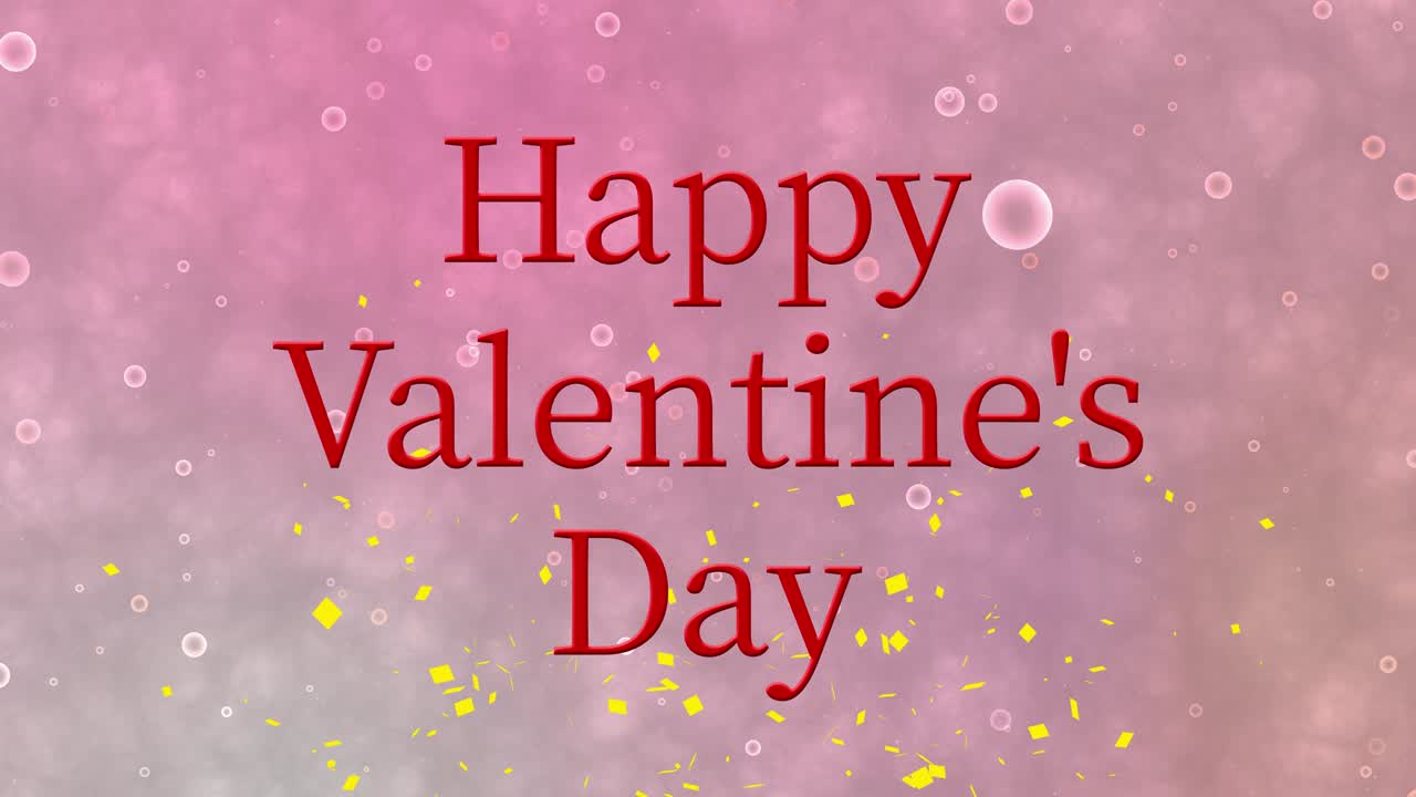 Valentine message text animation motion graphics