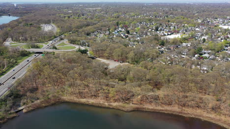 An-aerial-view-of-reflective-lakes-during-the-day