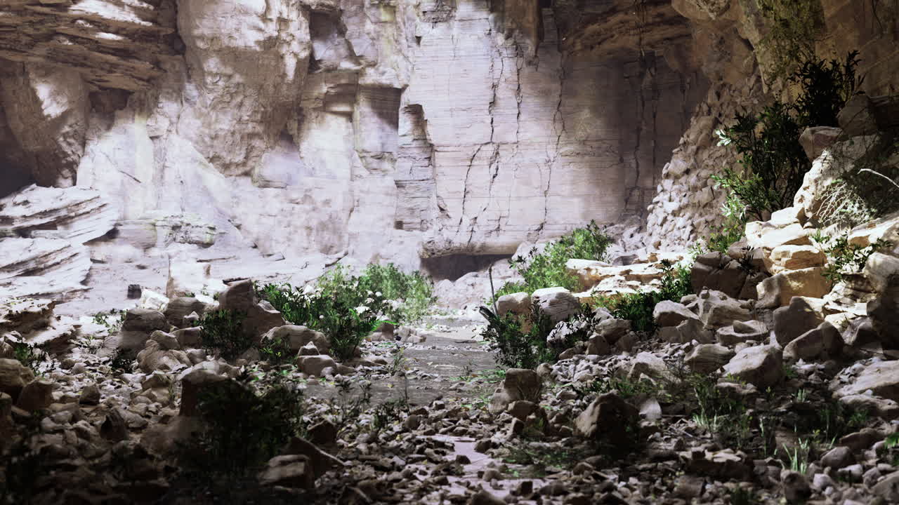 Exploring the hidden beauty of a secluded cave filled with lush greenery