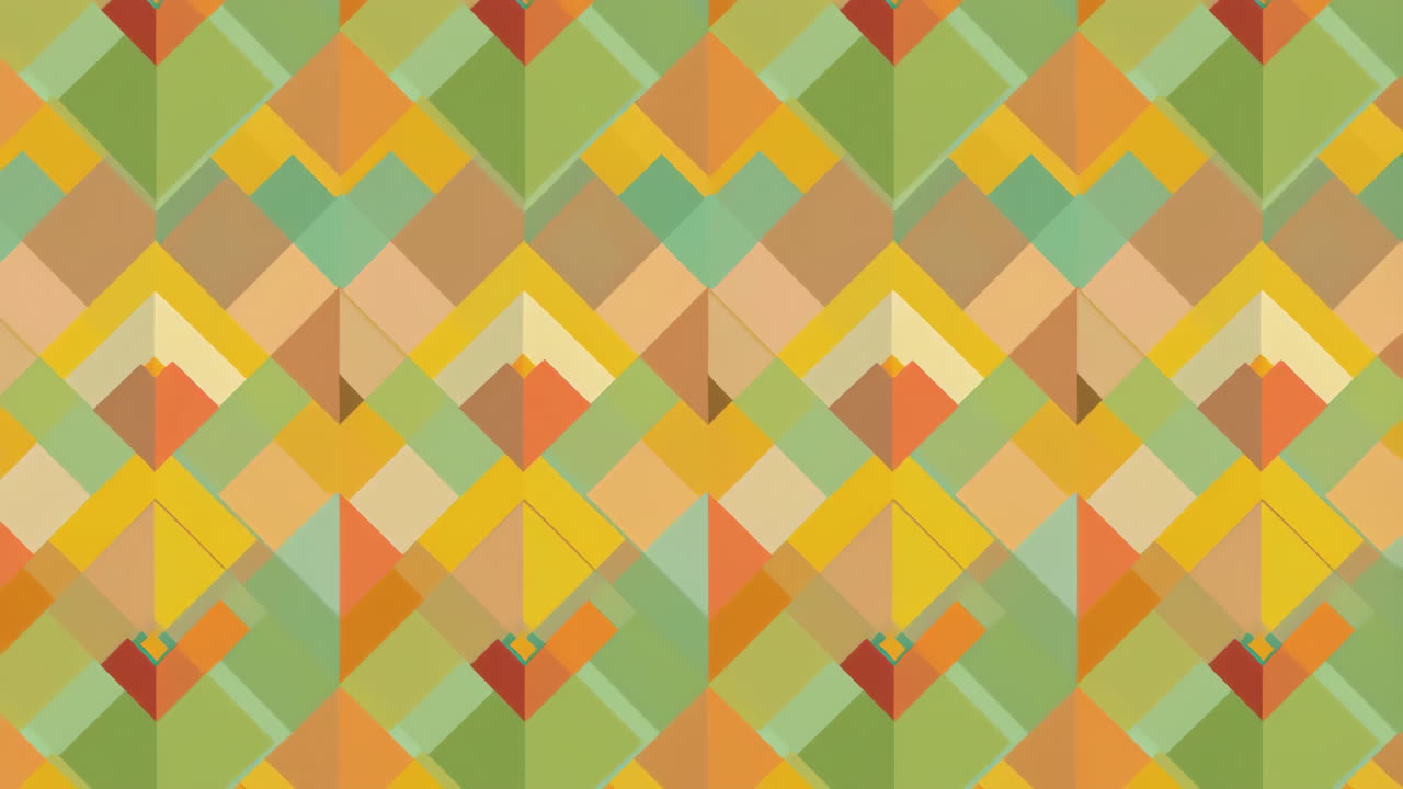 Abstract Geometric Seamless Pattern in Retro Earth Tones