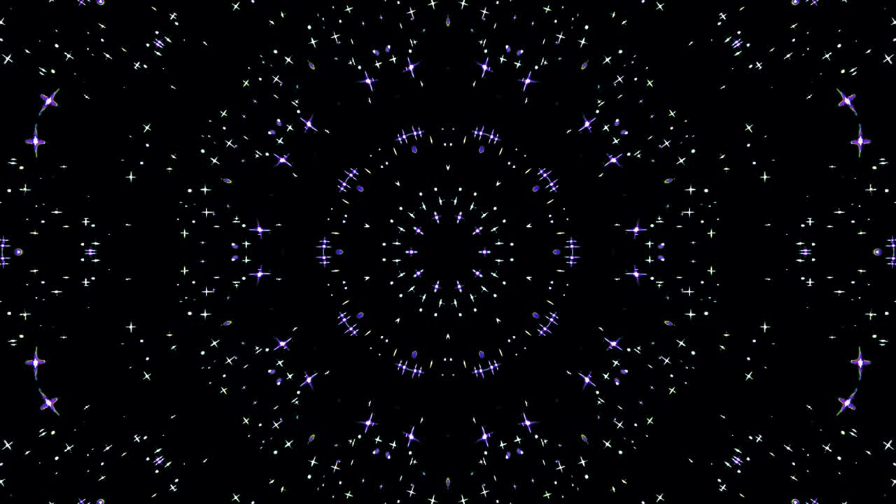 아름답고 추상적인 칼레도스코프, 빛나는 빛, 미묘한 움직임을 조절하는 빛.