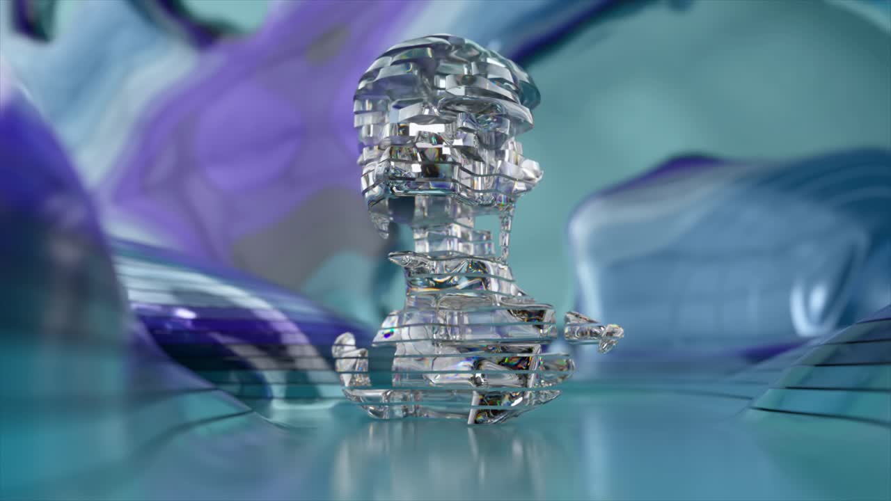 Abstract Crystal Sculpture