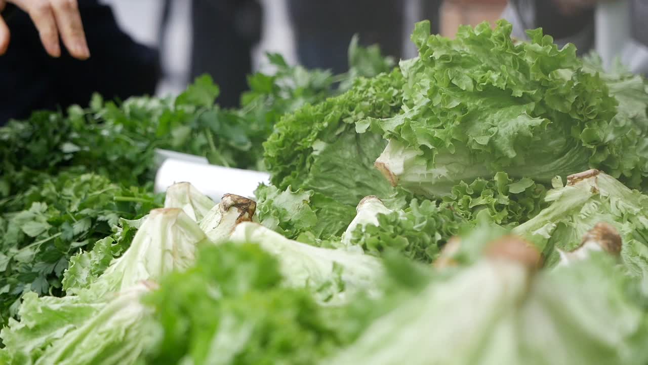 Fresh Lettuce at a Market