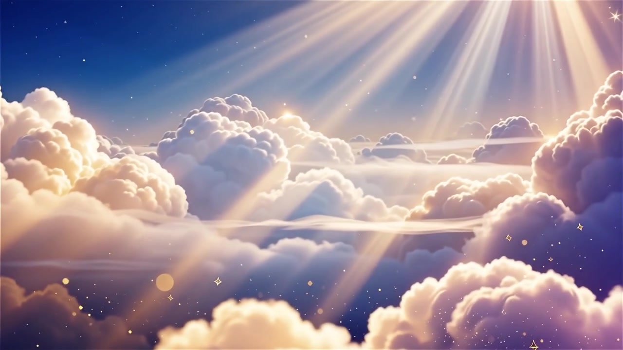 Christian Heavenly Light Worship Background