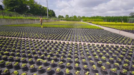 young gardener walking.