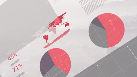 animación del procesamiento de datos sobre el paisaje urbano