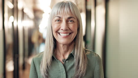 portrait of a smiling older businesswoman