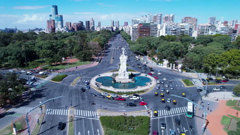 Kreisverkehr-Carta-Magna-In-Buenos-Aires,-Buenos-Aires,-Argentinien